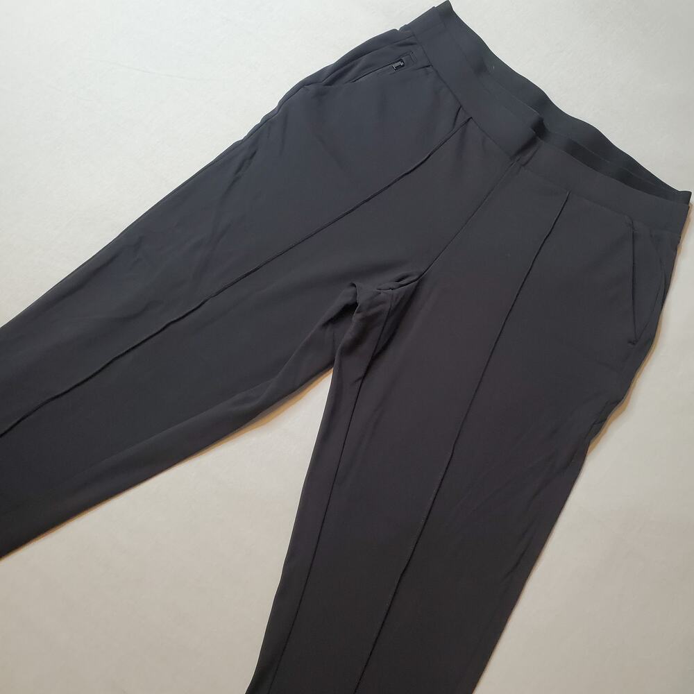 Athleta Women's Size S Venice Pintuck Tapered Pants Black 597887